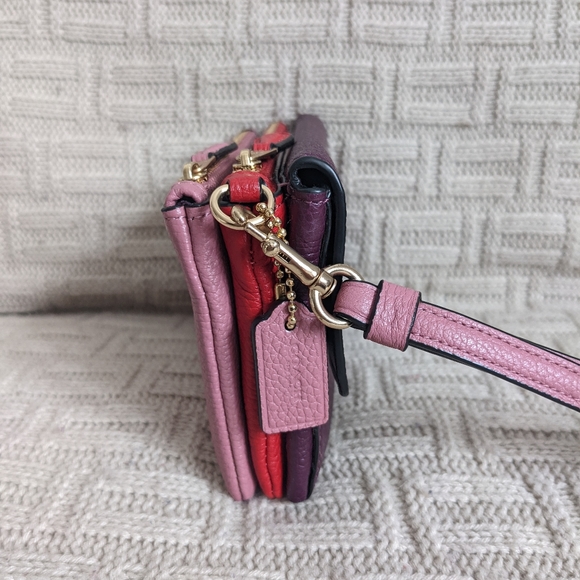 SOLD - Coach Small Triple Wristlet in Colorblock - EUC - Picture 6 of 15